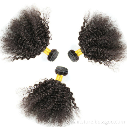 100% Virgin Brazilian Hair Drop Ship Hair Bundles Afro Puff Kinky Curly Mongolian Remy  Deep Wave Hair WEAVING
